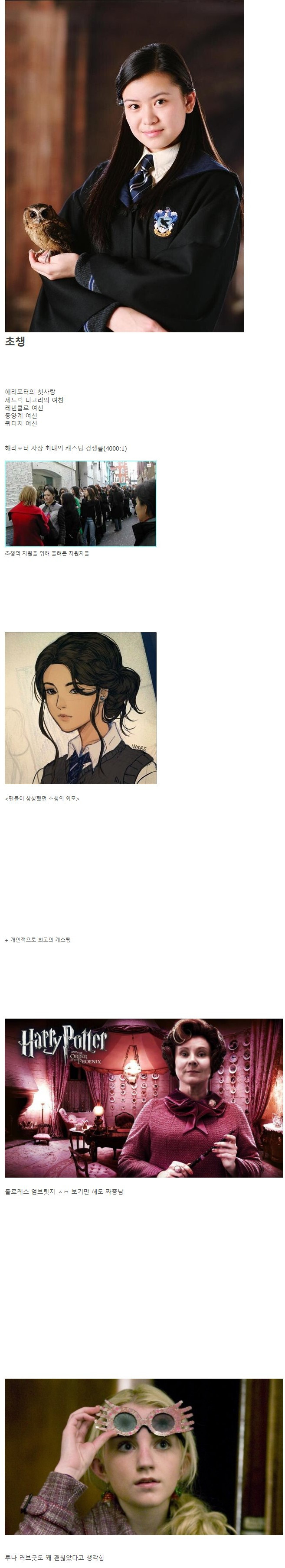 해리포터 시리즈 최악의 미스 캐스팅