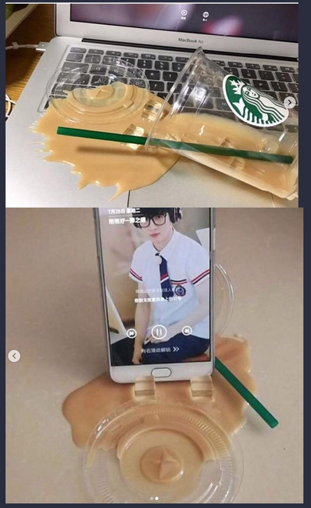 깜놀하는 휴대폰 거치대